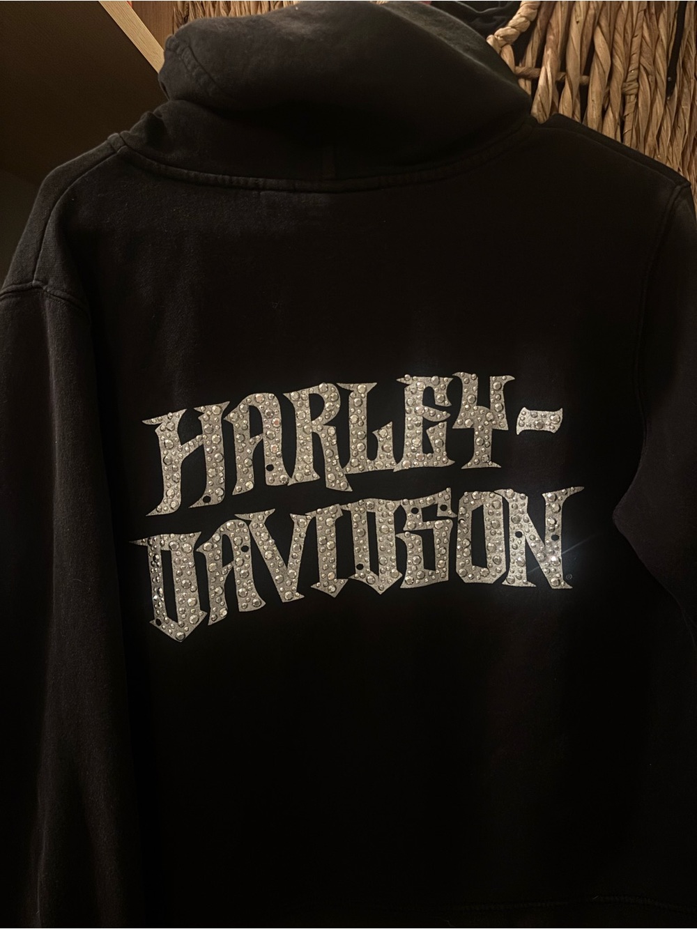 Harley-Davidson women’s Black Rhinestone Logo Hoodie